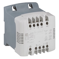 Trasformatore comando isolamento 250VA 230/400V primario 115/230V secondario filtraggio correnti parassite