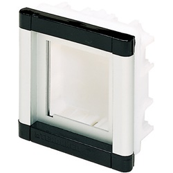 Portamod incasso 1 modulo alluminio Tersystem per installazioni elettriche robuste