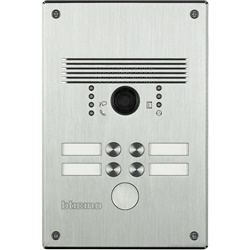Pulsantiera antivandalo inox 4 pulsanti retroilluminati per sistemi chiamata esterni