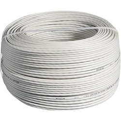 Cavo 2 fili 0,50 mmq non schermato bianco 200m per impianti elettrici BUS/SCS interrati