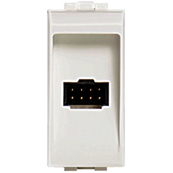 Presa 8 poli Livinglight bianca per installazione da tavolo posti interni e centralino portineria