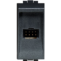 Presa 8 vie Livinglight antracite per installazione da tavolo interni portineria
