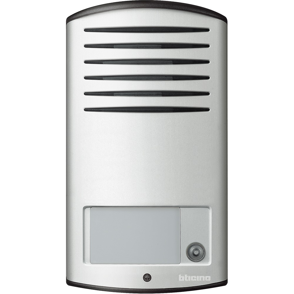 Citofono audio 2 fili alluminio 1 pulsante per installazione parete IP54 IK07
