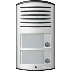 Citofono audio 2 fili alluminio 2 pulsanti per installazione superficiale IP54 IK07