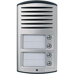 Pulsantiera audio 2 fili alluminio 4 pulsanti per installazioni a parete residenziali e professionali