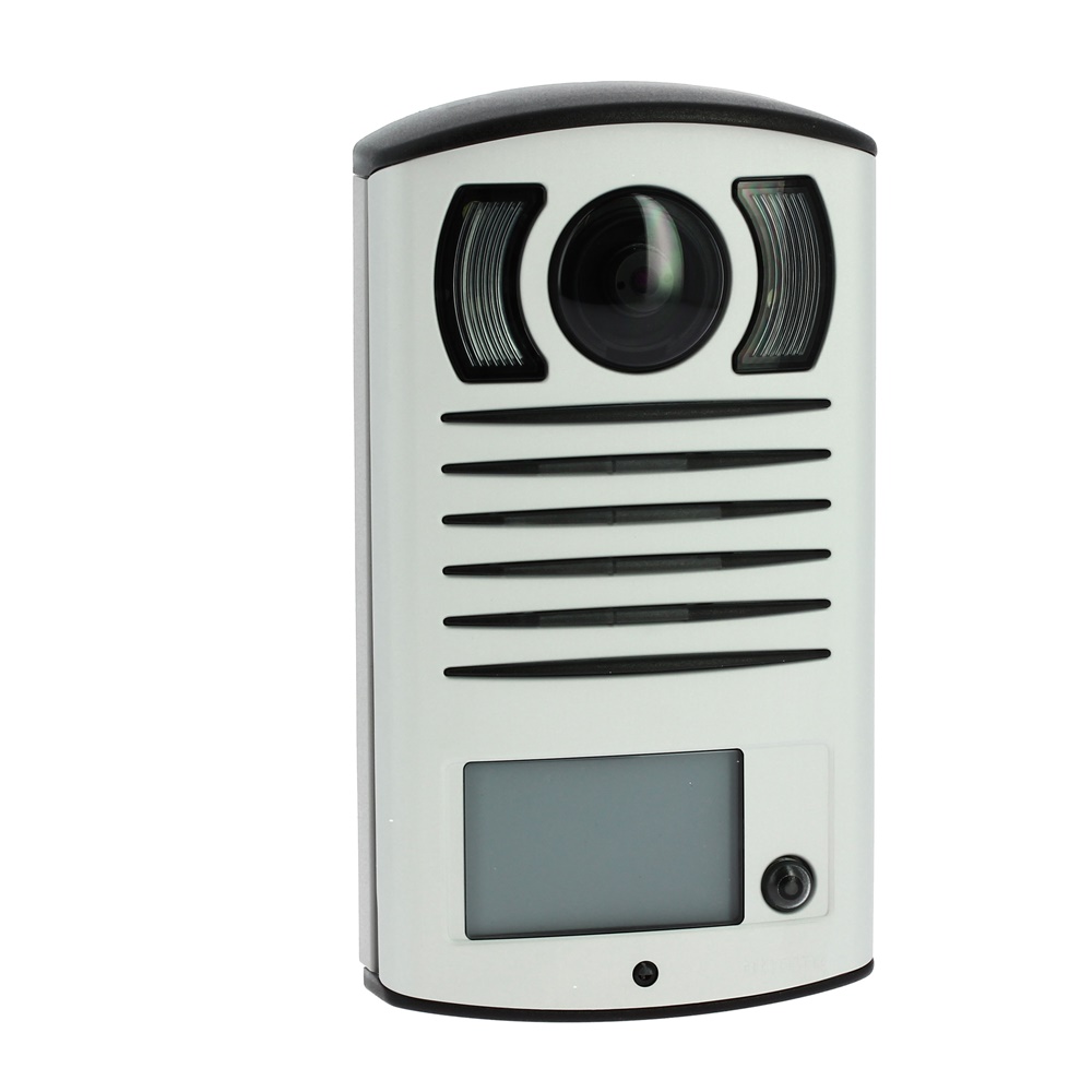 Pulsantiera videocitofono Linea 2000 monofunzione 2 fili con telecamera colore e LED per installazione parete IP54 IK07