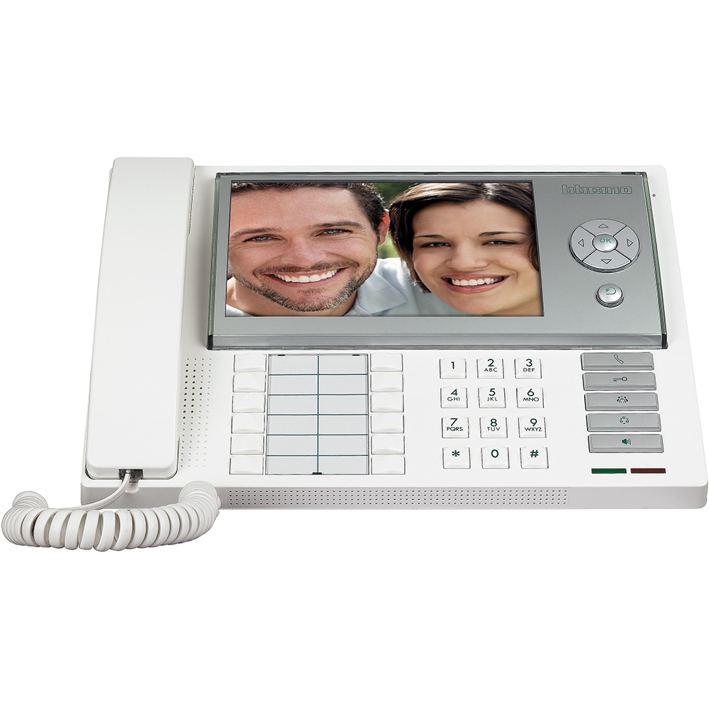 Centralino portineria 2 fili LCD 7” vivavoce tasti programmabili per impianti audio video civili e industriali