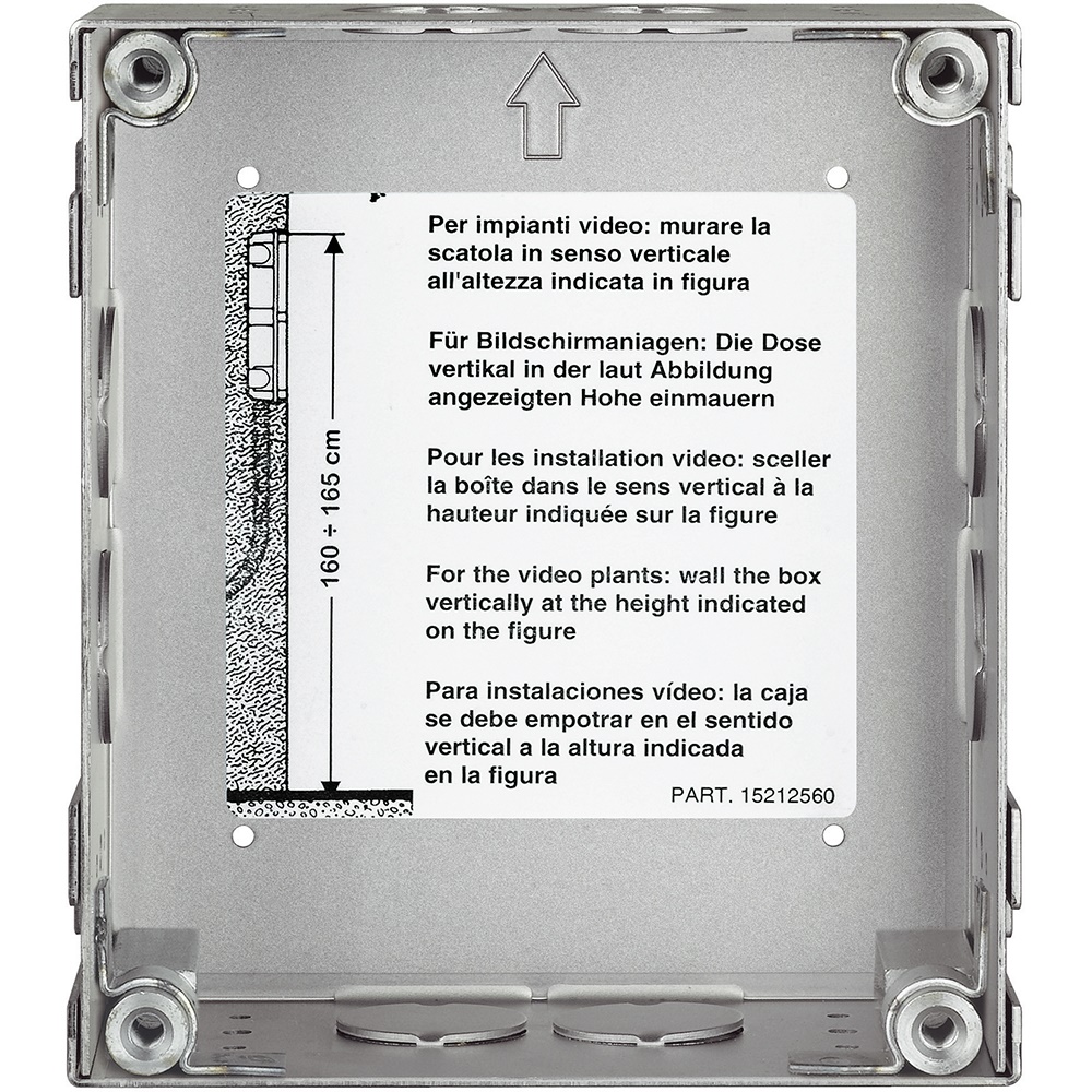 Scatola incasso antistrappo acciaio 1 modulo per installazioni elettriche professionali