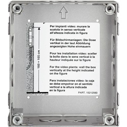 Scatola incasso antistrappo acciaio 1 modulo per installazioni elettriche professionali