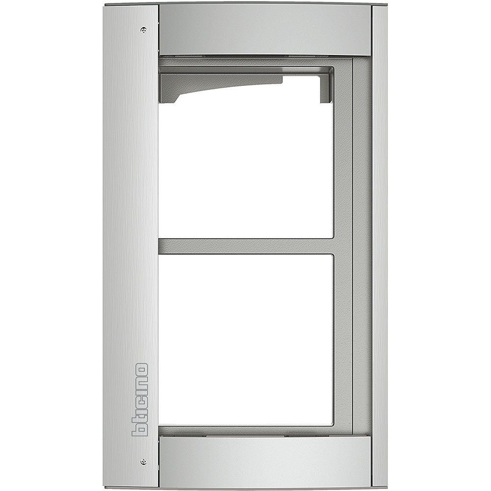 Supporto 2 moduli metallo alta qualità finitura Allmetal per impianti elettrici