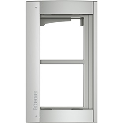 Supporto 2 moduli metallo alta qualità finitura Allmetal per impianti elettrici