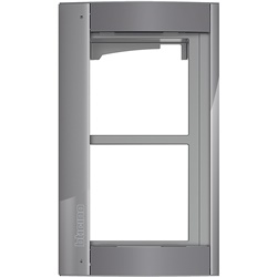 Supporto modulare 2 moduli grigio resistente per installazioni elettriche residenziali e commerciali