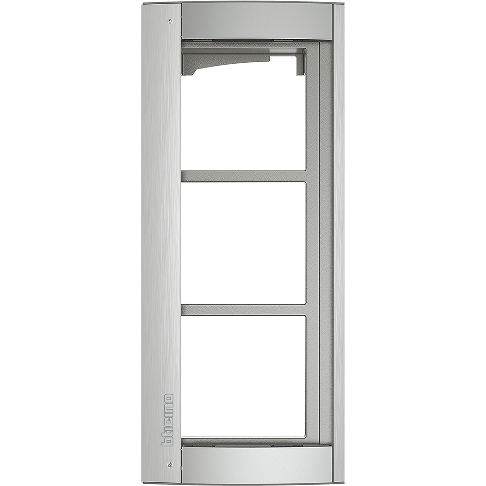 Supporto 3 moduli in metallo resistente per installazioni elettriche professionali