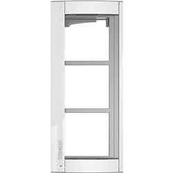 Supporto elettrico 3 moduli finitura Allwhite montaggio parete impianti elettrici standard