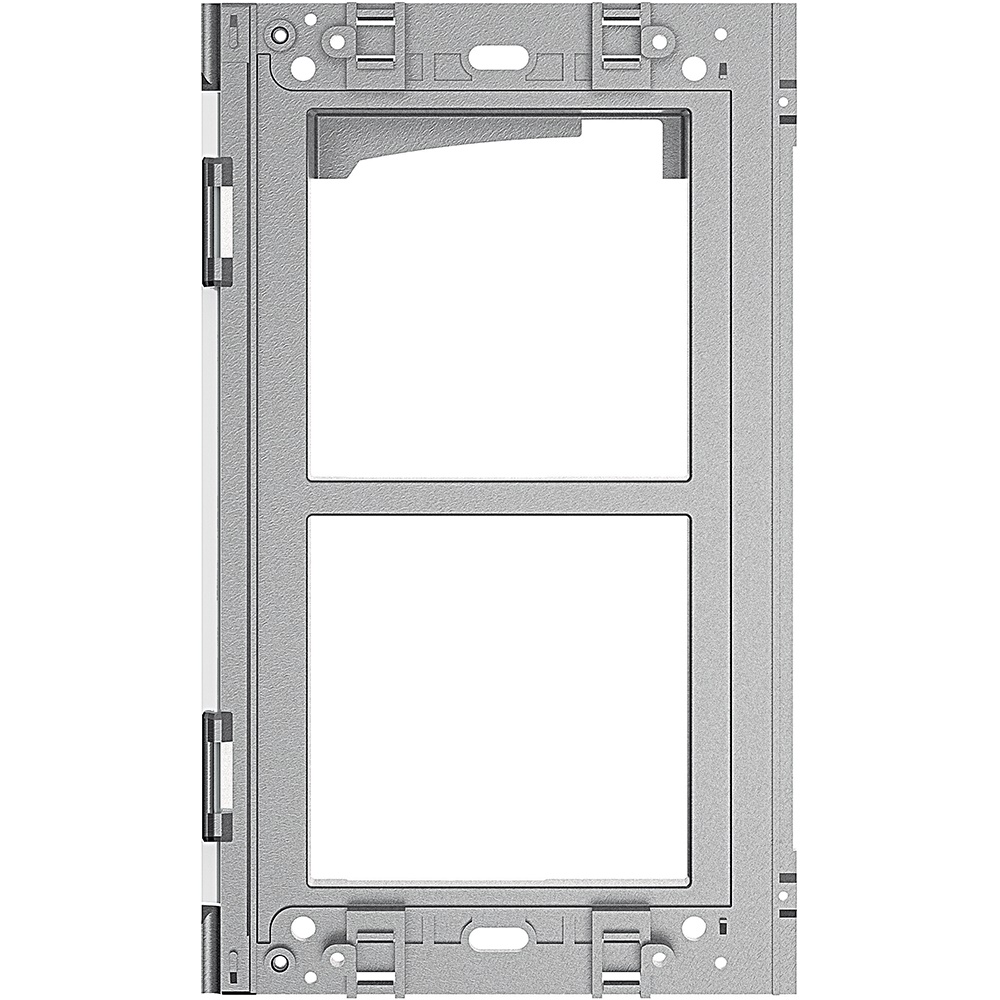Telaio metallo 2 moduli robusto supporto installazioni elettriche modulari