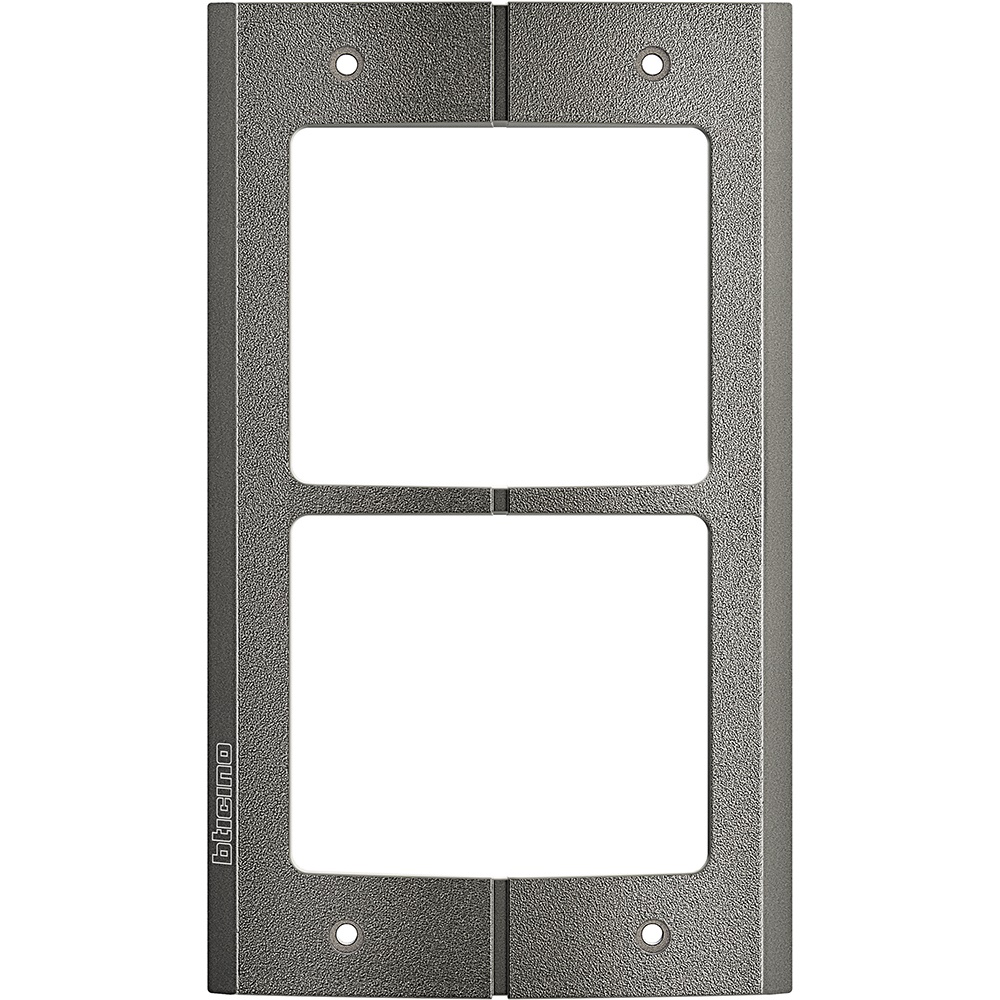 Cornice 2 moduli Sfera Robur bianca resistente per impianti elettrici standard