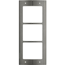 Cornice 3 moduli Sfera Robur metallo grigio design robusto per installazioni elettriche residenziali e commerciali