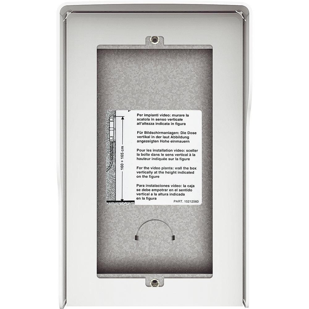 Scatola superficiale 2 moduli Allwhite con tetto antipioggia per installazioni elettriche residenziali e commerciali