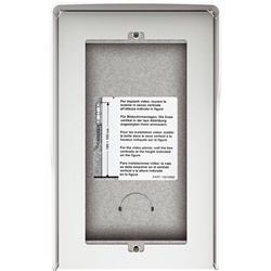 Scatola superficiale 2 moduli Allwhite con tetto antipioggia per installazioni elettriche residenziali e commerciali