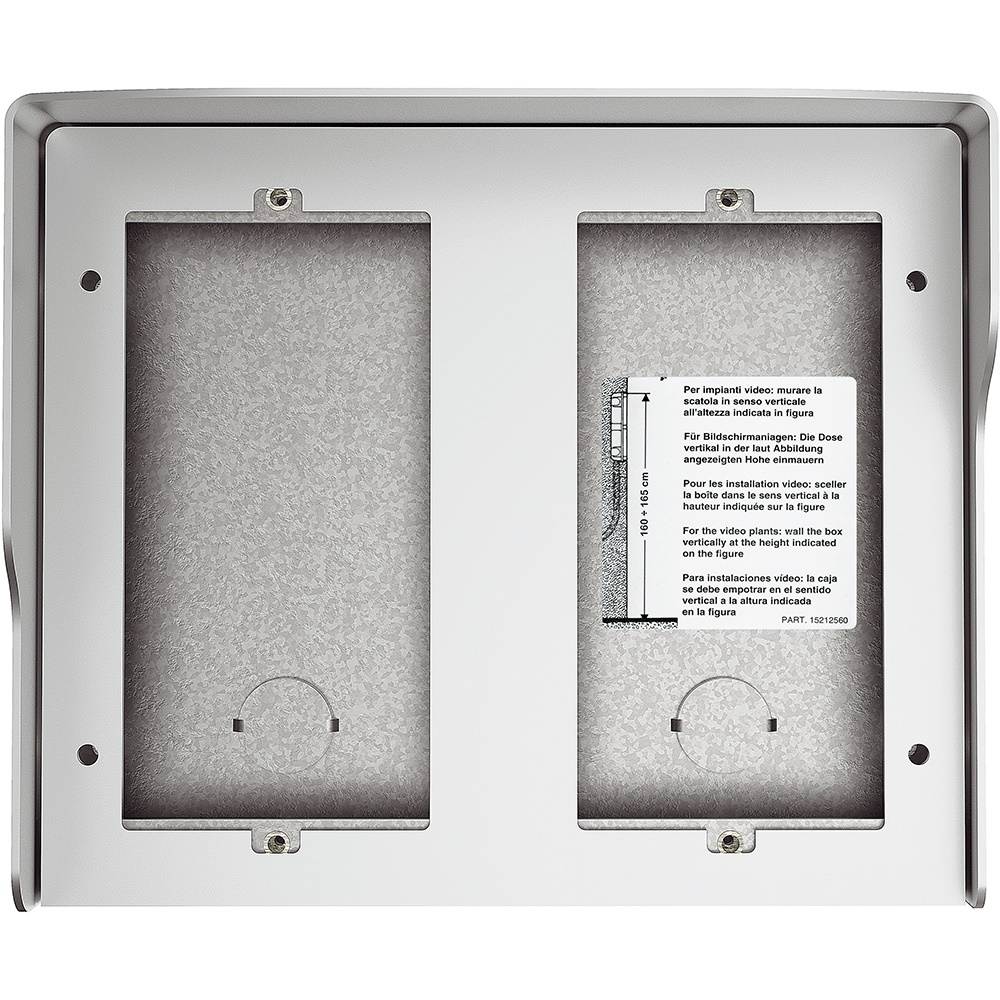 Scatola superficiale 4 moduli Allmetal con tetto antipioggia per installazione esterna