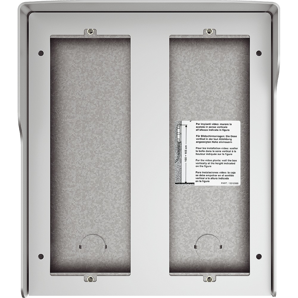 Scatola superficie 6 moduli Allmetal con tetto antipioggia per impianti elettrici parete verticale