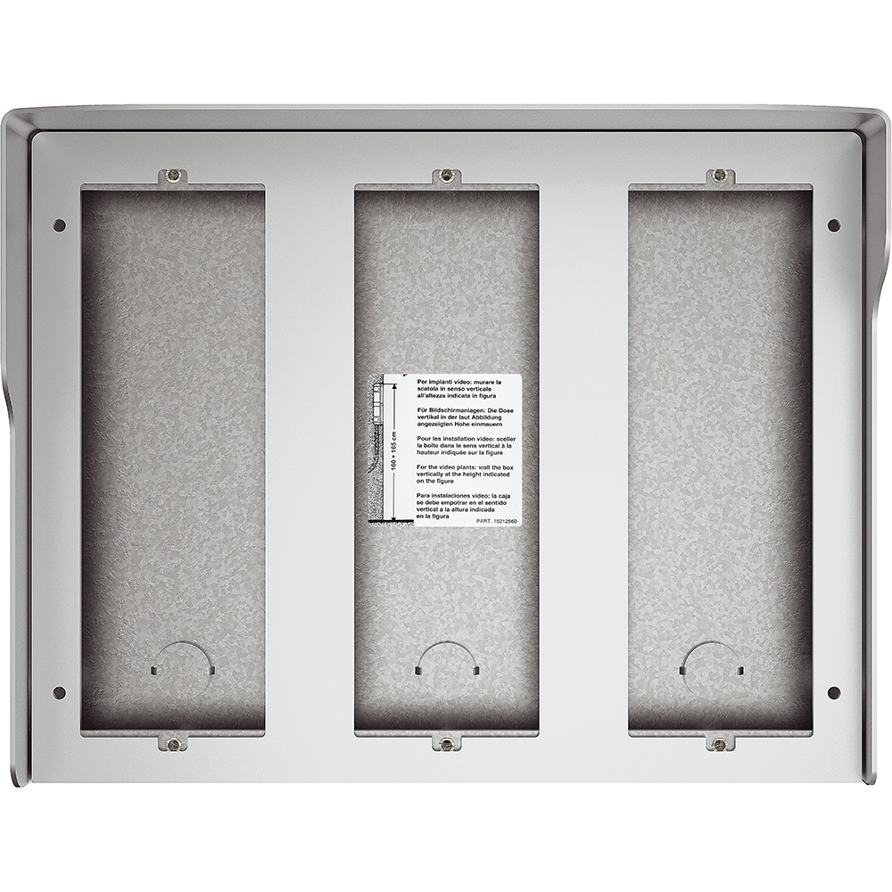 Scatola superficiale 9 moduli allmetal con tetto antipioggia per installazioni elettriche robuste