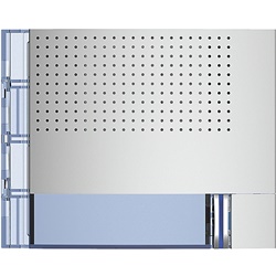 Frontale Porter base 1 pulsante Allmetal compatto per installazioni elettriche modulari incasso