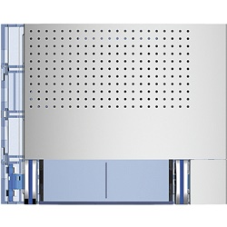 Modulo fonico frontale base 2 pulsanti doppia fila finitura Allmetal per installazioni audio professionali