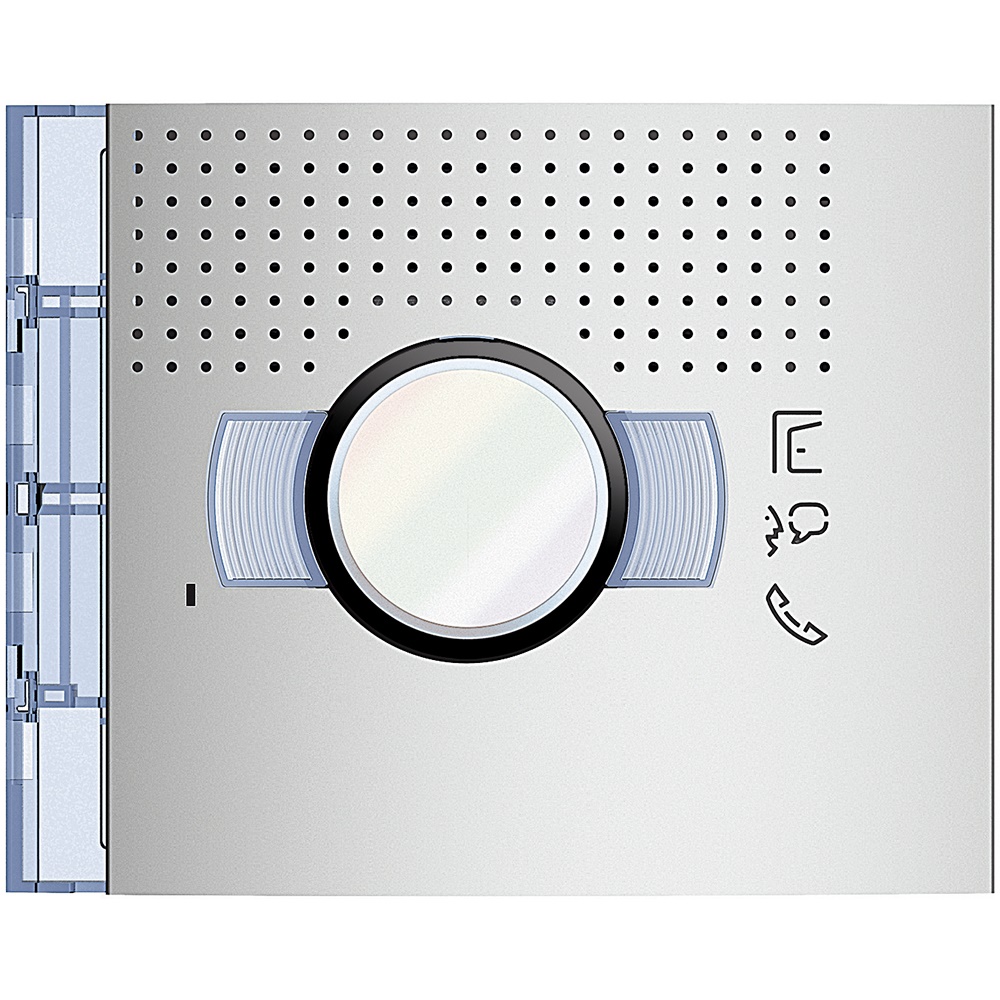 Frontale audio video metallo Allmetal montaggio incasso modulo singolo per impianti elettrici professionali e domestici