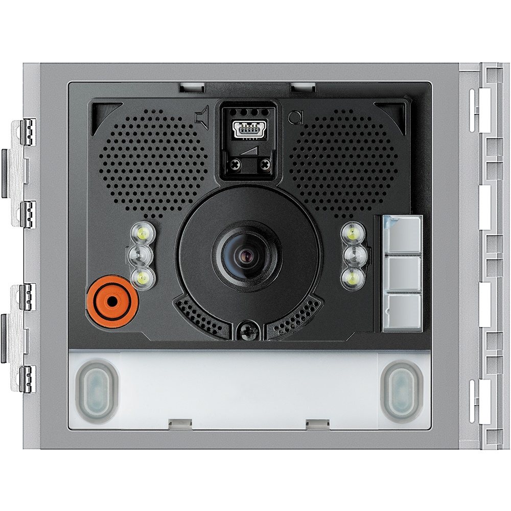 Modulo audio video grandangolare 2 fili videocitofonia a colori con telecamera LED e apertura elettrificata