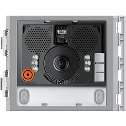 Modulo audio video grandangolare 2 fili videocitofonia a colori con telecamera LED e apertura elettrificata