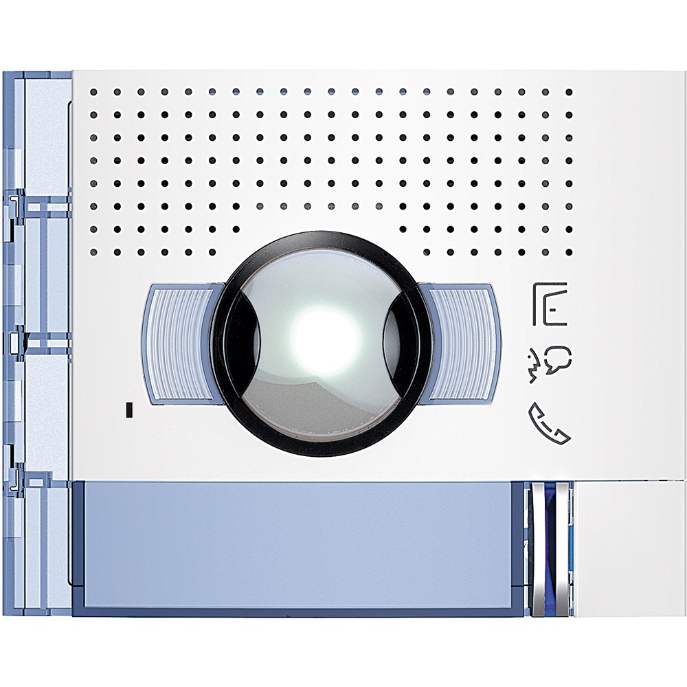 Presa audio video grandangolare 1 pulsante montaggio incasso finitura Allwhite per impianti elettrici