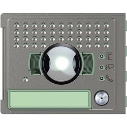 Pulsante audio video grandangolare 1 modulo montaggio incasso per videocitofonia e controllo accessi