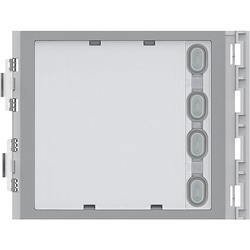 Modulo 4 pulsanti singola fila per impianti audio video e fonici con retroilluminazione e collegamento multicavo