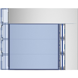 Frontale 3 pulsanti in alluminio metallico per impianti elettrici modulari singoli
