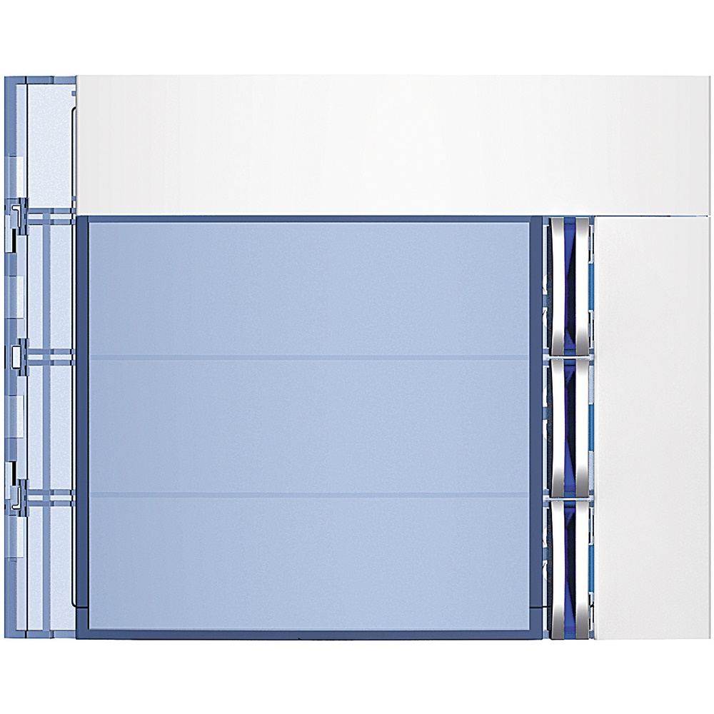 Frontale 3 pulsanti Allwhite design bianco montaggio incasso per impianti elettrici residenziali e commerciali