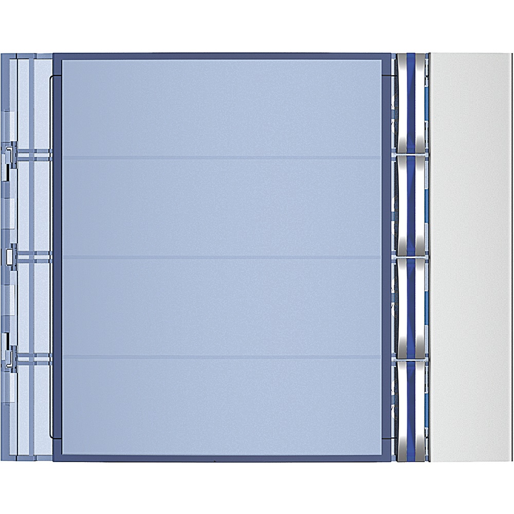 Frontale 4 pulsanti alluminio modulare incasso per impianti elettrici professionali