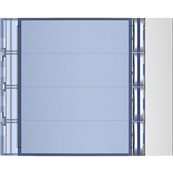 Frontale 4 pulsanti alluminio modulare incasso per impianti elettrici professionali