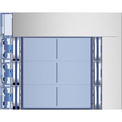 Frontale 6 pulsanti doppia fila Allmetal per impianti elettrici controllo modulare compatto