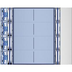 Frontale 8 pulsanti doppia fila Allmetal per montaggio incasso controllo modulare impianti elettrici