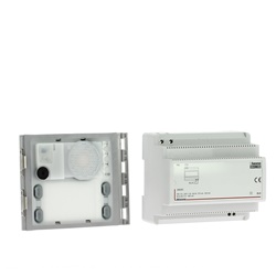 Kit base impianto audio con modulo Sfera e alimentatore per condomini e ambienti residenziali