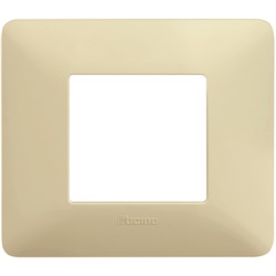Placca BTicino Matix 2 moduli colore corda per installazioni incasso residenziali e commerciali