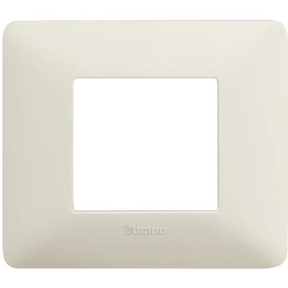 Placca da incasso 2 moduli Matix colore cenere tecnopolimero per ambienti moderni