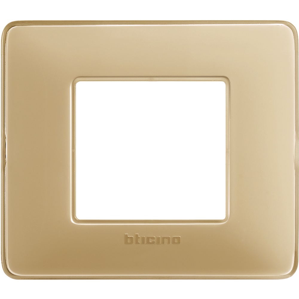Placca da incasso 2 moduli avorio tecnopolimero per impianti elettrici residenziali e professionali