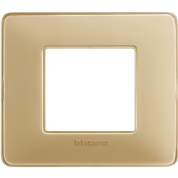 Placca da incasso 2 moduli avorio tecnopolimero per impianti elettrici residenziali e professionali