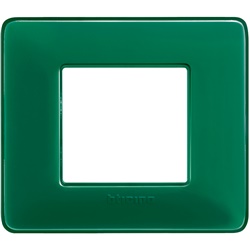 Placca da incasso 2 moduli smeraldo tecnopolimero per impianti elettrici resistenza e design moderno
