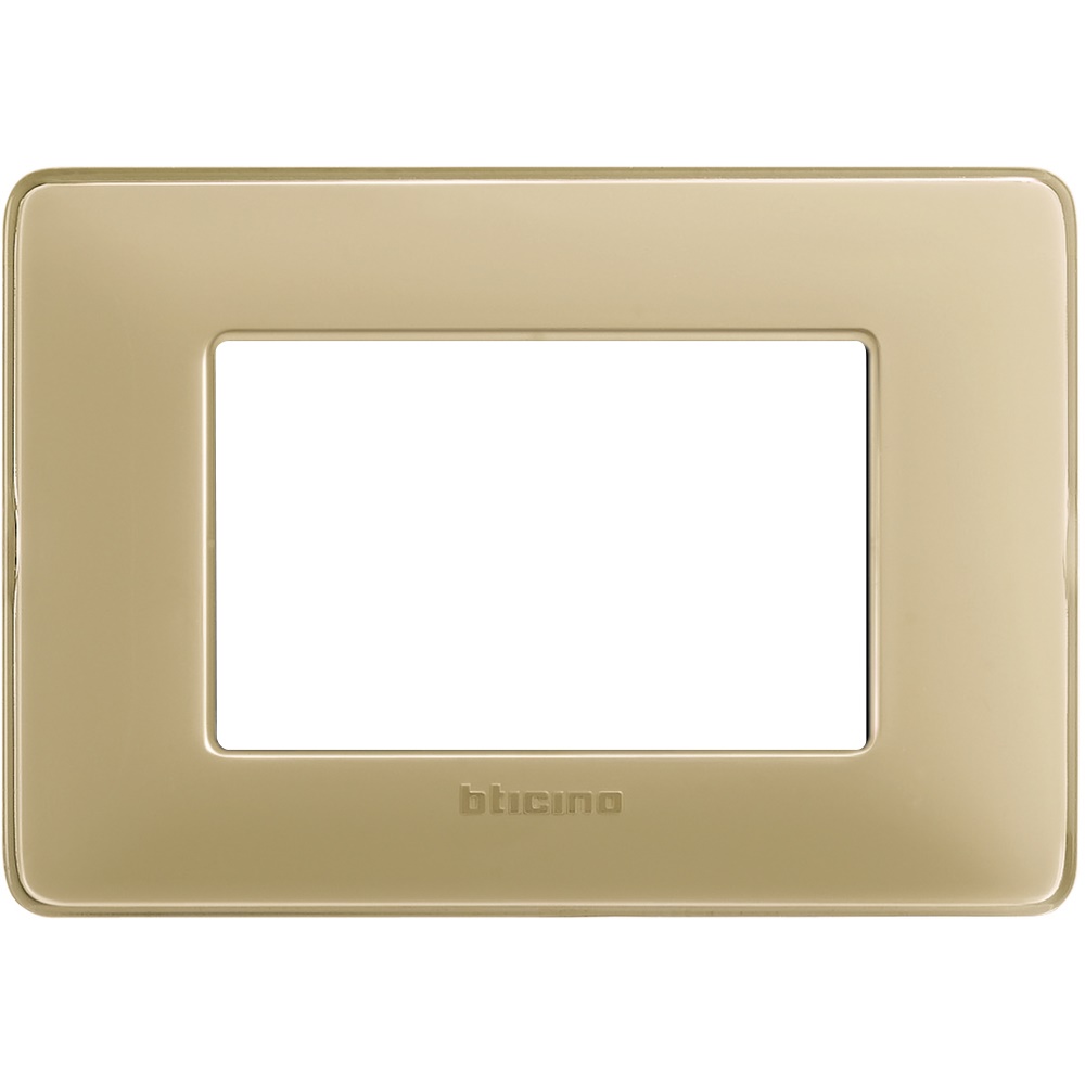 Placca da incasso 3 moduli avorio tecnopolimero serie Matix per impianti elettrici residenziali e professionali