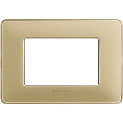 Placca da incasso 3 moduli avorio tecnopolimero serie Matix per impianti elettrici residenziali e professionali