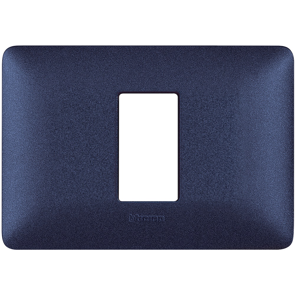 Placca modulo 503 1 posto blu mercurio tecnopolimero per impianti elettrici incasso