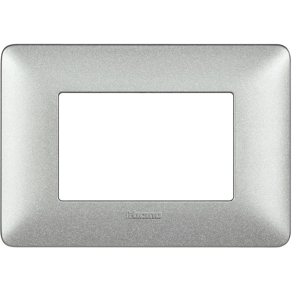 Placca Matix 3 moduli bianco calce tecnopolimero per impianti elettrici a incasso